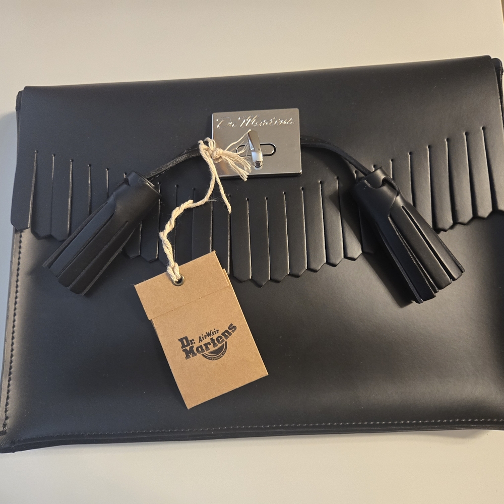 Dr. Martens Black Leather Clutch